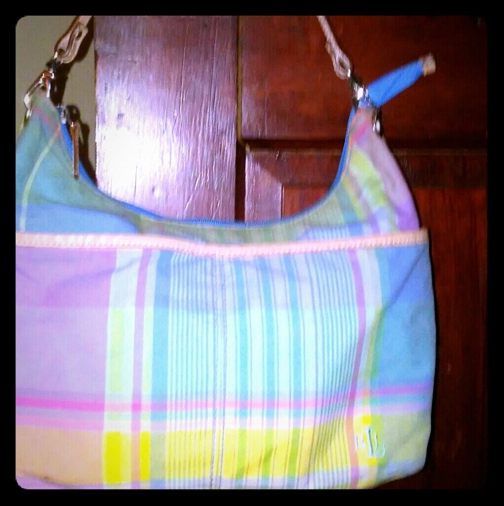 Ralph Lauren plaid shoulder bag.
